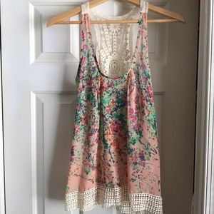 Flowy floral sheer top